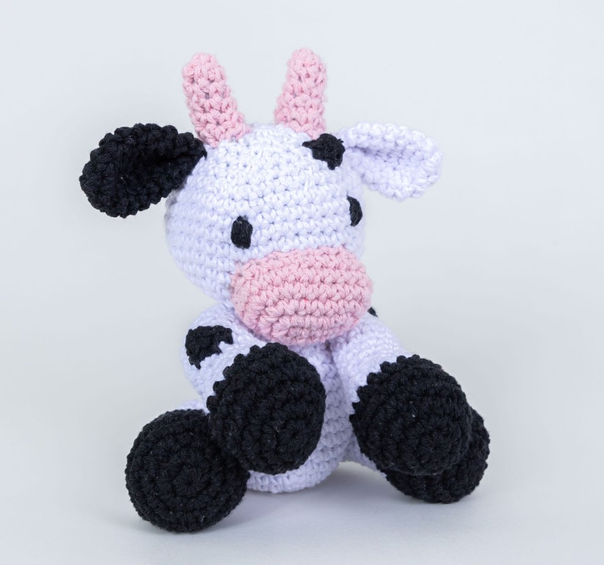 Hoooked Amigurumi DIY Kit W/Eco Barbante Yarn - Cow Kirby - Lotus - The Merri Artist - merriartist.com