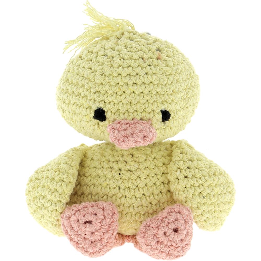 Hoooked Amigurumi DIY Kit W/Eco Barbante Yarn - Duckling Danny - Yellow & Peach - The Merri Artist - merriartist.com