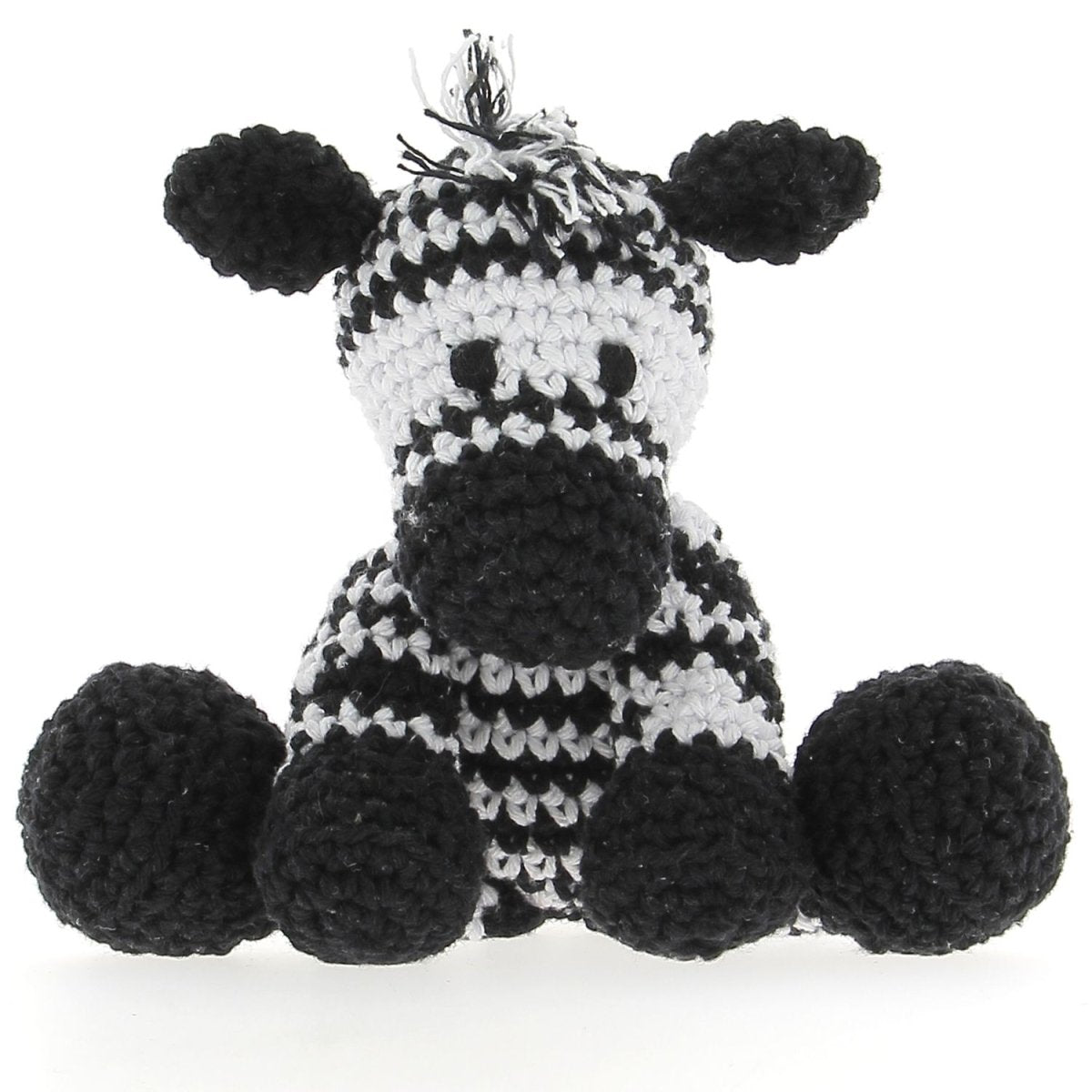 Hoooked Amigurumi DIY Kit W/Eco Barbante Yarn - Zebra Zizi - Noir - The Merri Artist - merriartist.com
