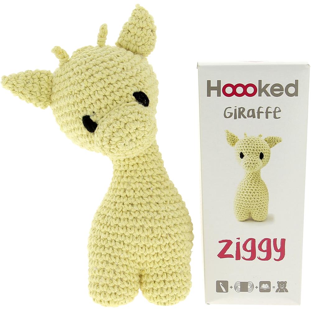 Hoooked Amigurumi DIY Kit W/Eco Barbante Yarn - Ziggy Giraffe - Yellow - The Merri Artist - merriartist.com