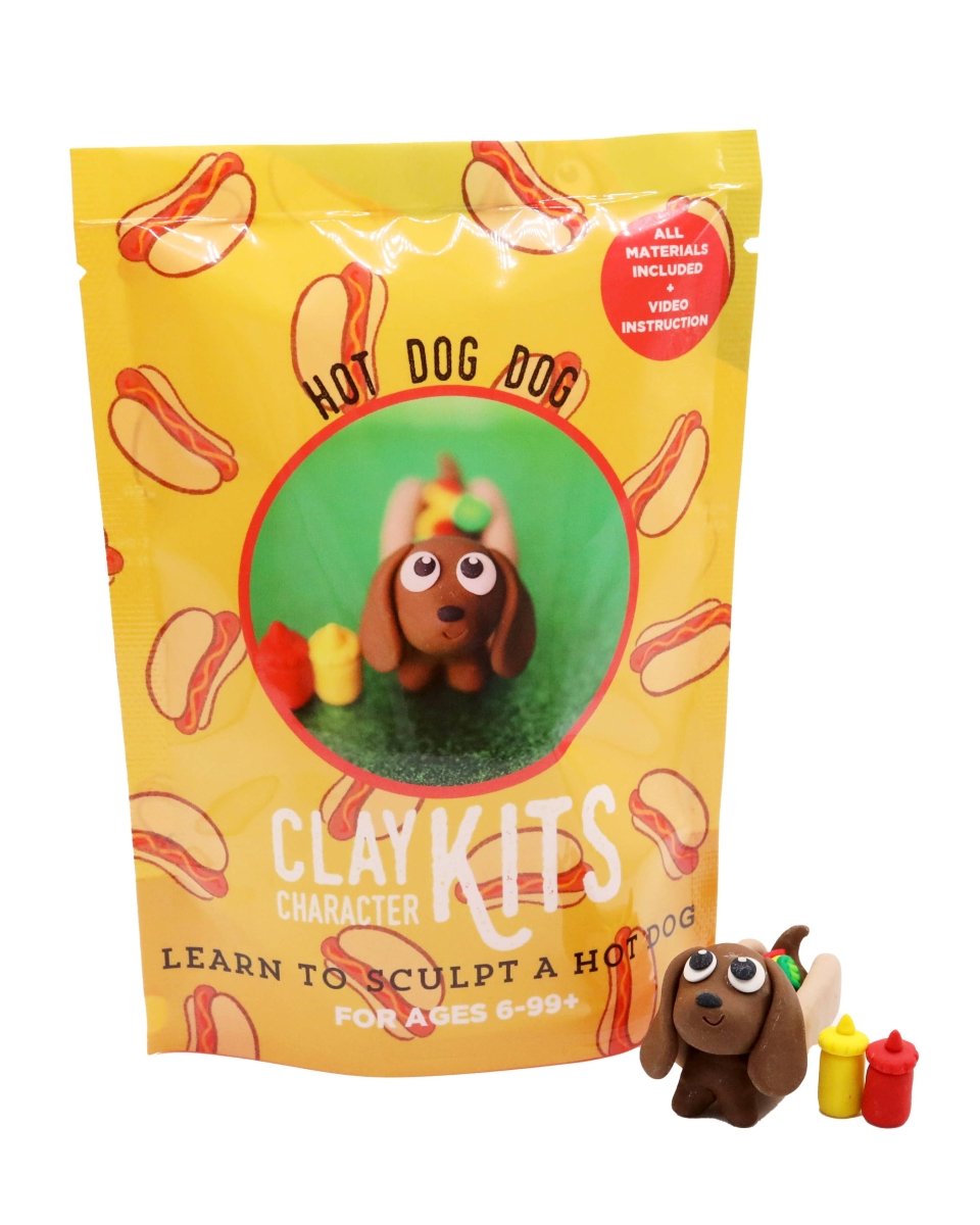Hot Dog Dog DIY Polymer Clay Kit - The Merri Artist - merriartist.com