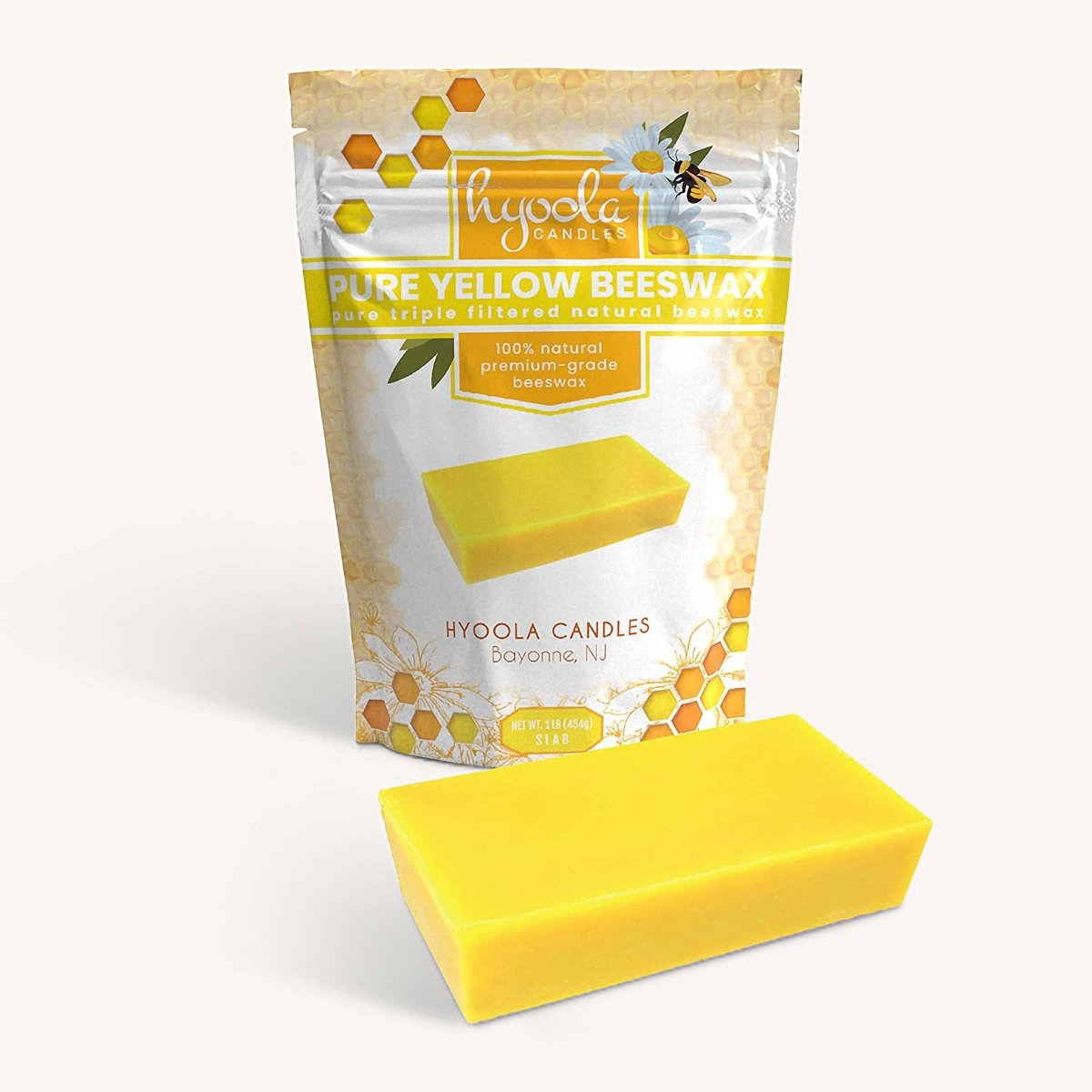 Hyoola Candles - Yellow Beeswax Block - 1 Pound - The Merri Artist - merriartist.com