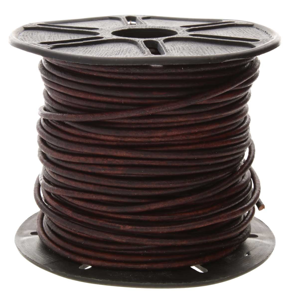 Indian Leather Cord 2mm - 25 Yards - Dyed Antique Brown - The Merri Artist - merriartist.com