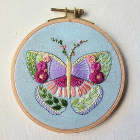 Jessica Long Embroidery - Beginner Butterfly Sampler hand embroidery kit - The Merri Artist - merriartist.com