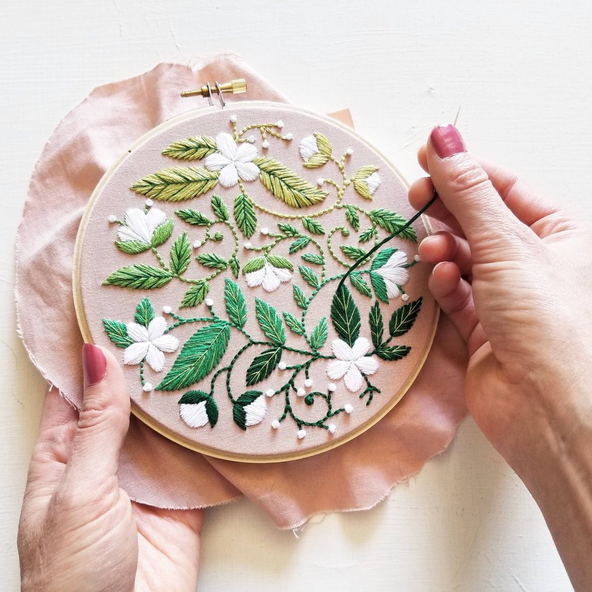 Jessica Long Embroidery - Blissful Blooms Beginner Embroidery Kit - The Merri Artist - merriartist.com