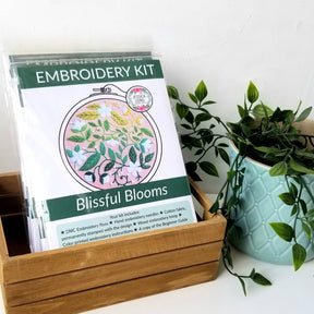 Jessica Long Embroidery - Blissful Blooms Beginner Embroidery Kit - The Merri Artist - merriartist.com