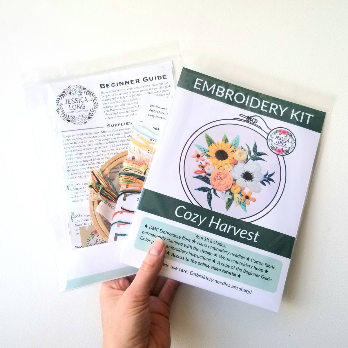 Jessica Long Embroidery - Cozy Harvest Beginner Embroidery Kit - The Merri Artist - merriartist.com