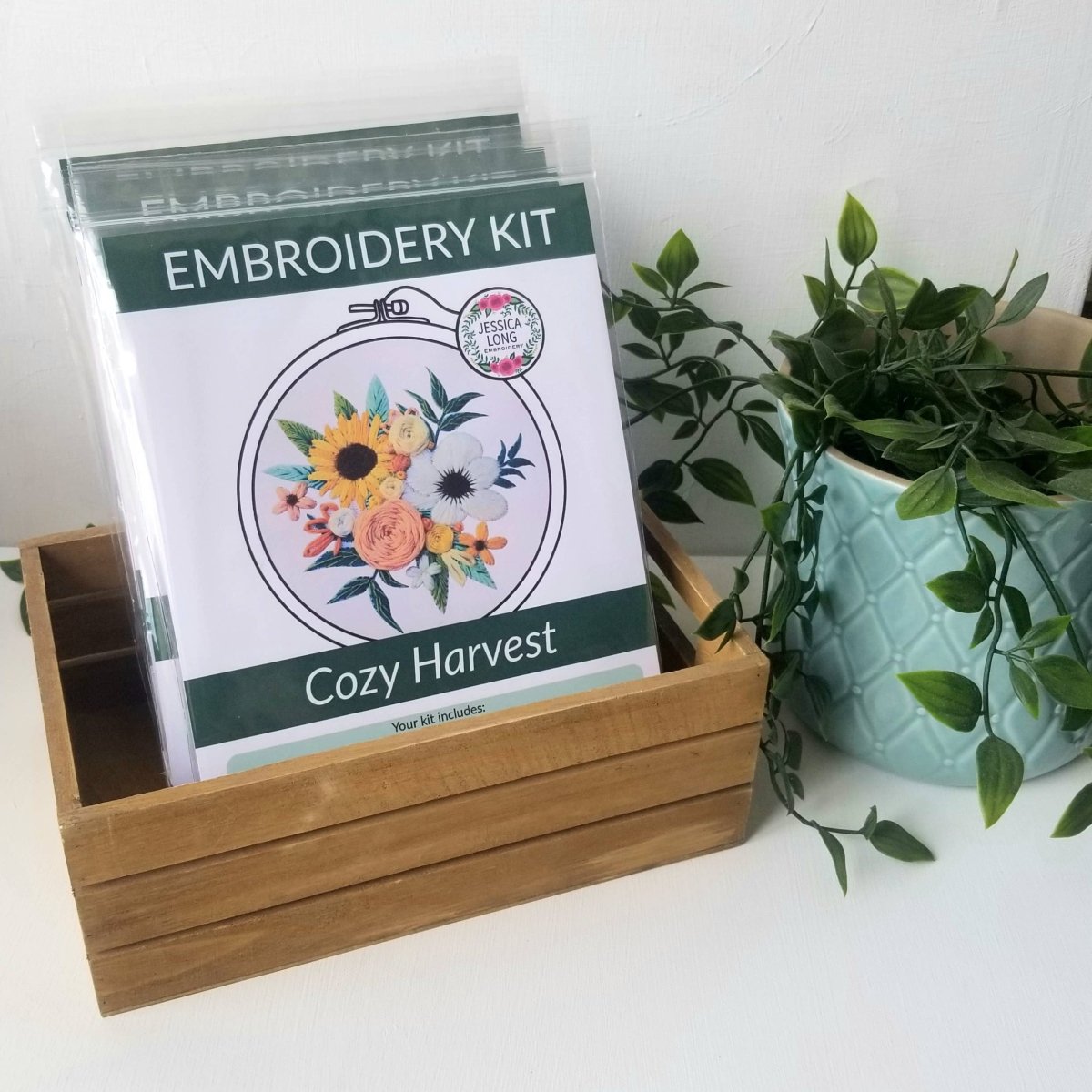 Jessica Long Embroidery - Cozy Harvest Beginner Embroidery Kit - The Merri Artist - merriartist.com