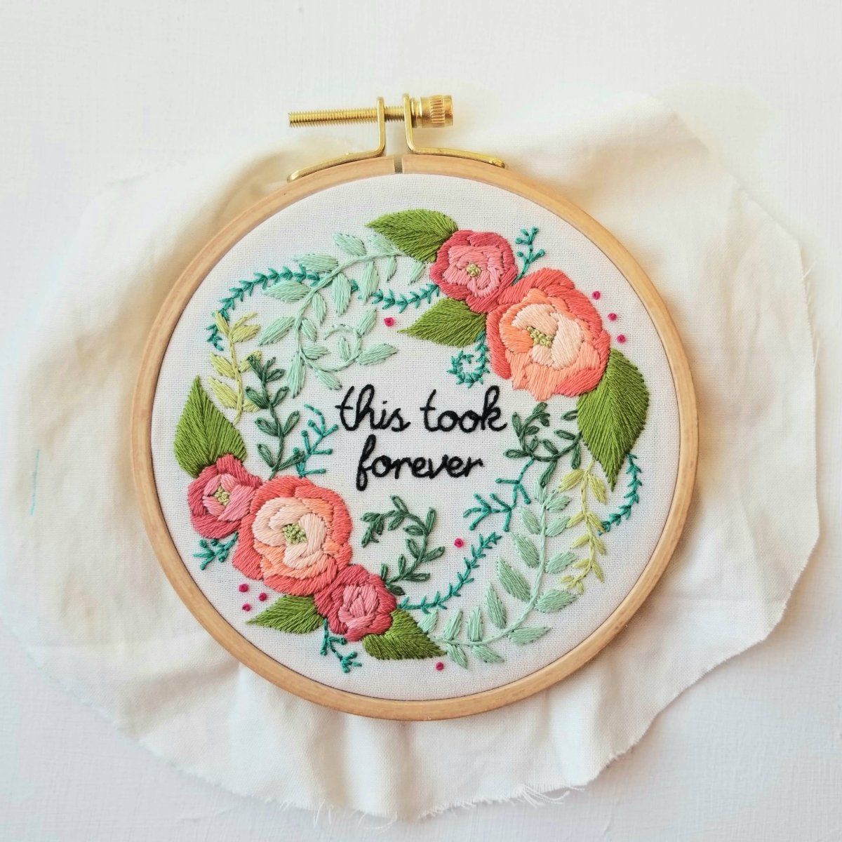 Jessica Long Embroidery - Delicate Roses Beginner Embroidery Kit - The Merri Artist - merriartist.com