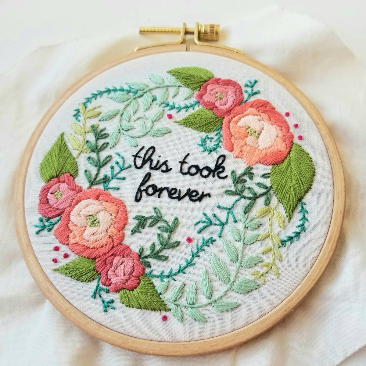 Jessica Long Embroidery - Delicate Roses Beginner Embroidery Kit - The Merri Artist - merriartist.com