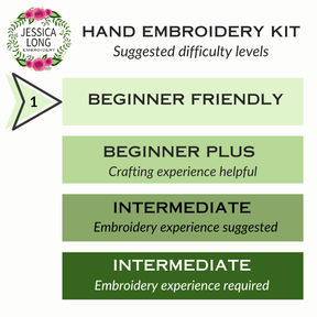 Jessica Long Embroidery - Delicate Roses Beginner Embroidery Kit - The Merri Artist - merriartist.com