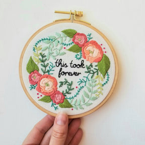 Jessica Long Embroidery - Delicate Roses Beginner Embroidery Kit - The Merri Artist - merriartist.com