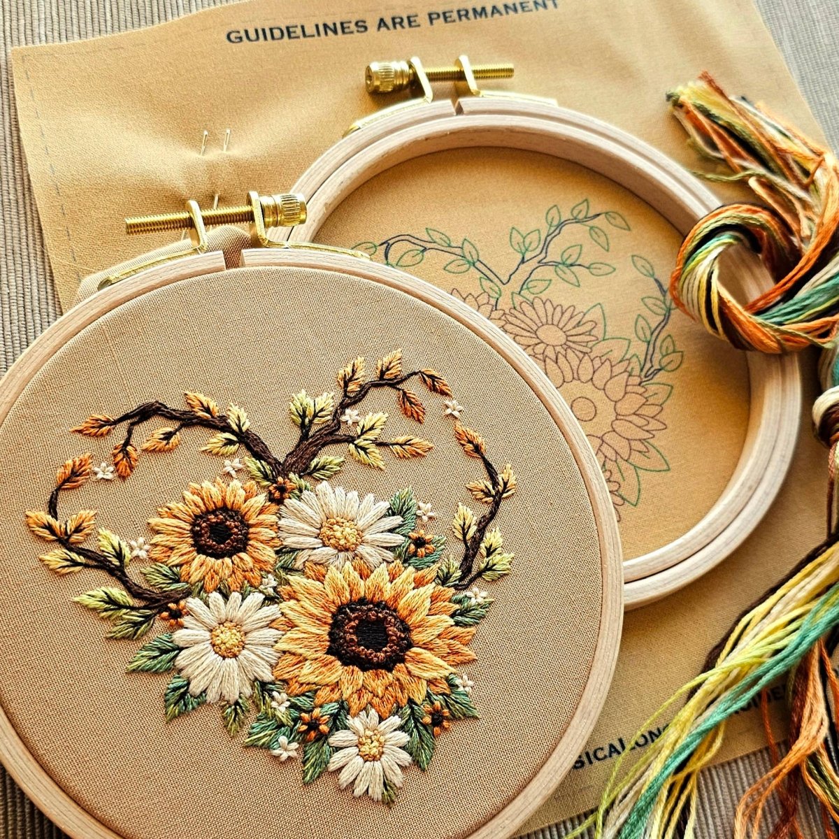 Jessica Long Embroidery - "Fall in Love" Embroidery Kit - The Merri Artist - merriartist.com