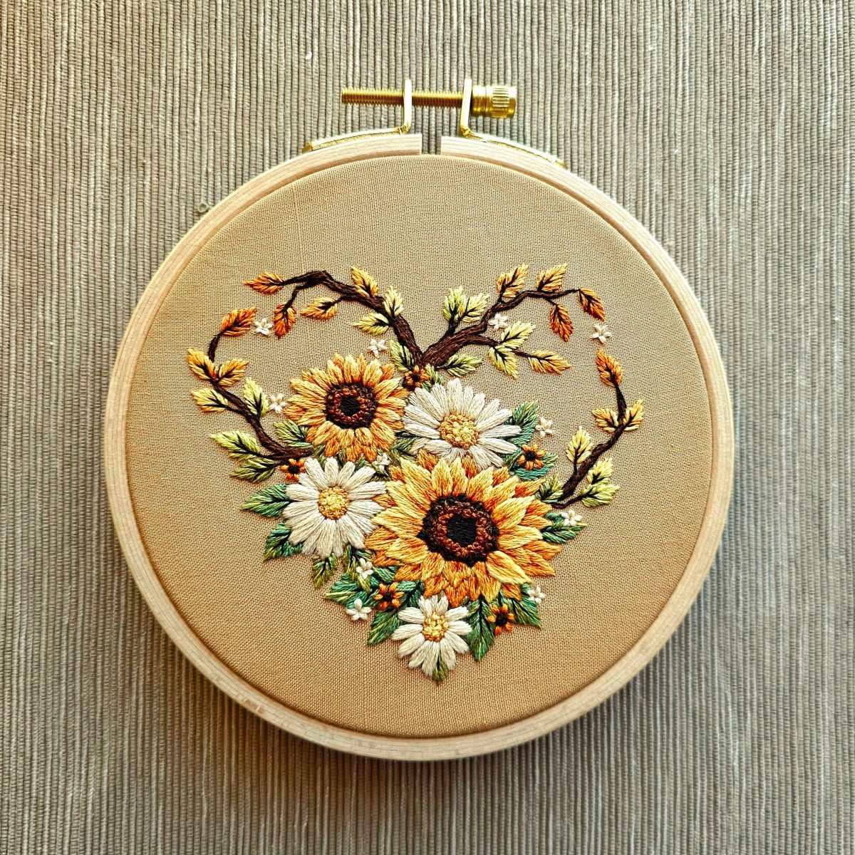 Jessica Long Embroidery - "Fall in Love" Embroidery Kit - The Merri Artist - merriartist.com