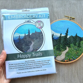 Jessica Long Embroidery - "Happy Trails" Landscape Embroidery Kit - The Merri Artist - merriartist.com