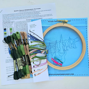 Jessica Long Embroidery - "Happy Trails" Landscape Embroidery Kit - The Merri Artist - merriartist.com