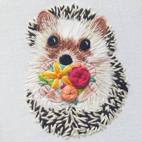 Jessica Long Embroidery - Hedgehog Embroidery Kit - Floss Card - The Merri Artist - merriartist.com