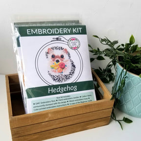 Jessica Long Embroidery - Hedgehog Embroidery Kit - Floss Card - The Merri Artist - merriartist.com