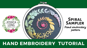 Jessica Long Embroidery - Spiral Sampler Beginner Embroidery Kit - Navy - The Merri Artist - merriartist.com