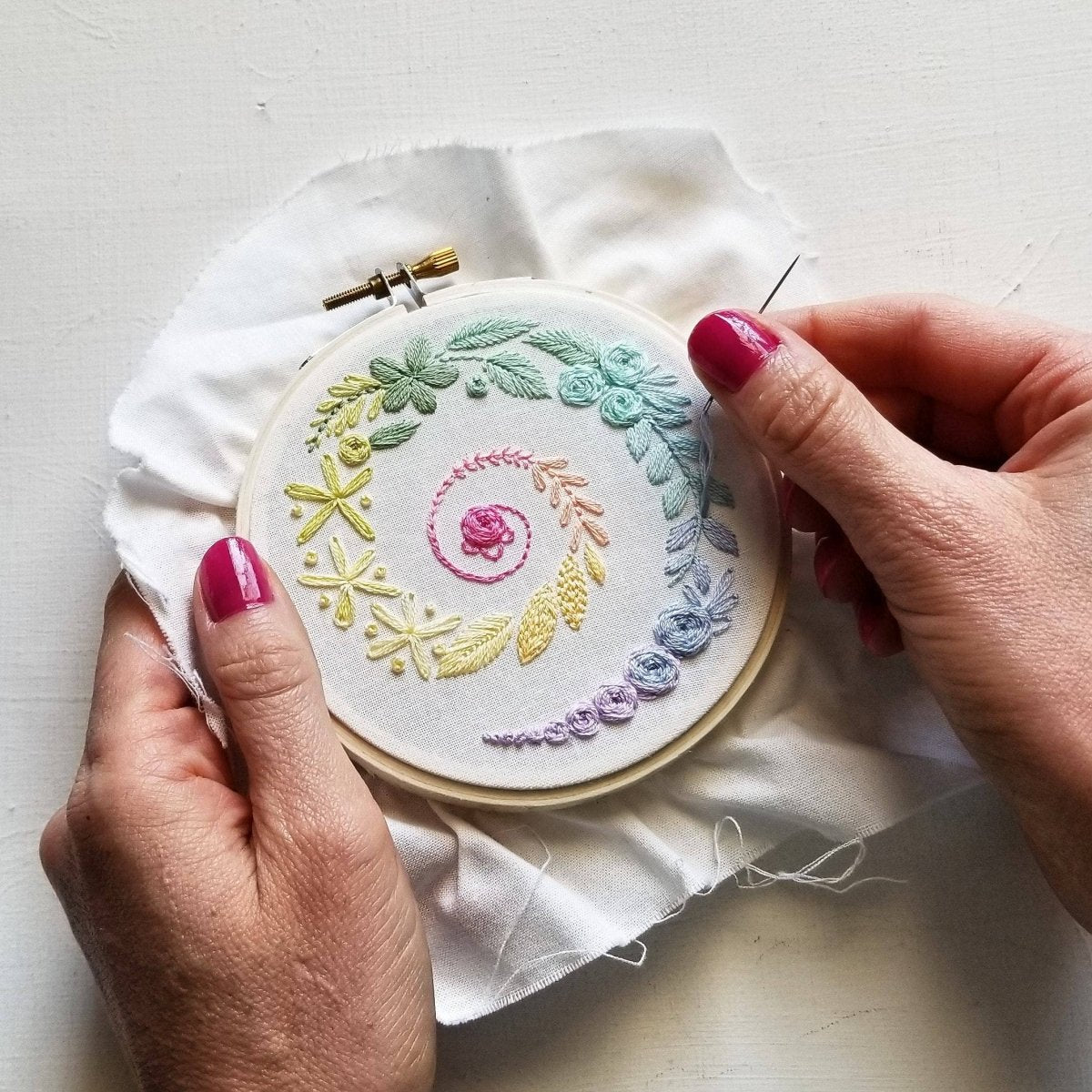 Jessica Long Embroidery - Spiral Sampler Beginner Embroidery Kit - Navy - The Merri Artist - merriartist.com