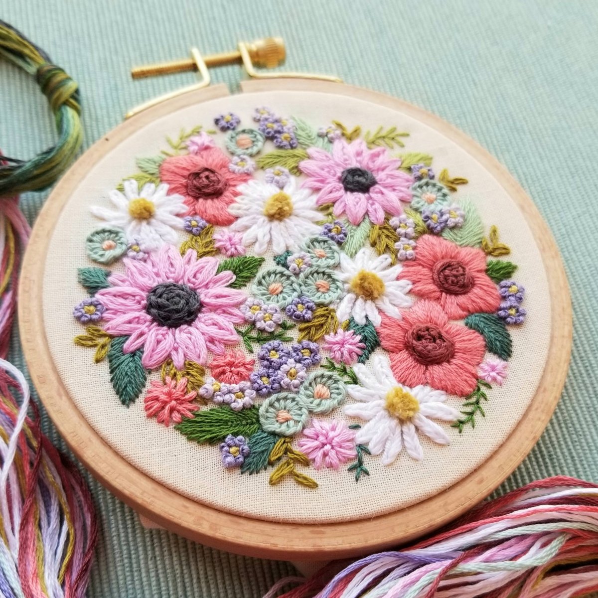 Jessica Long Embroidery - Wildflower Sampler Embroidery Craft Kit - The Merri Artist - merriartist.com