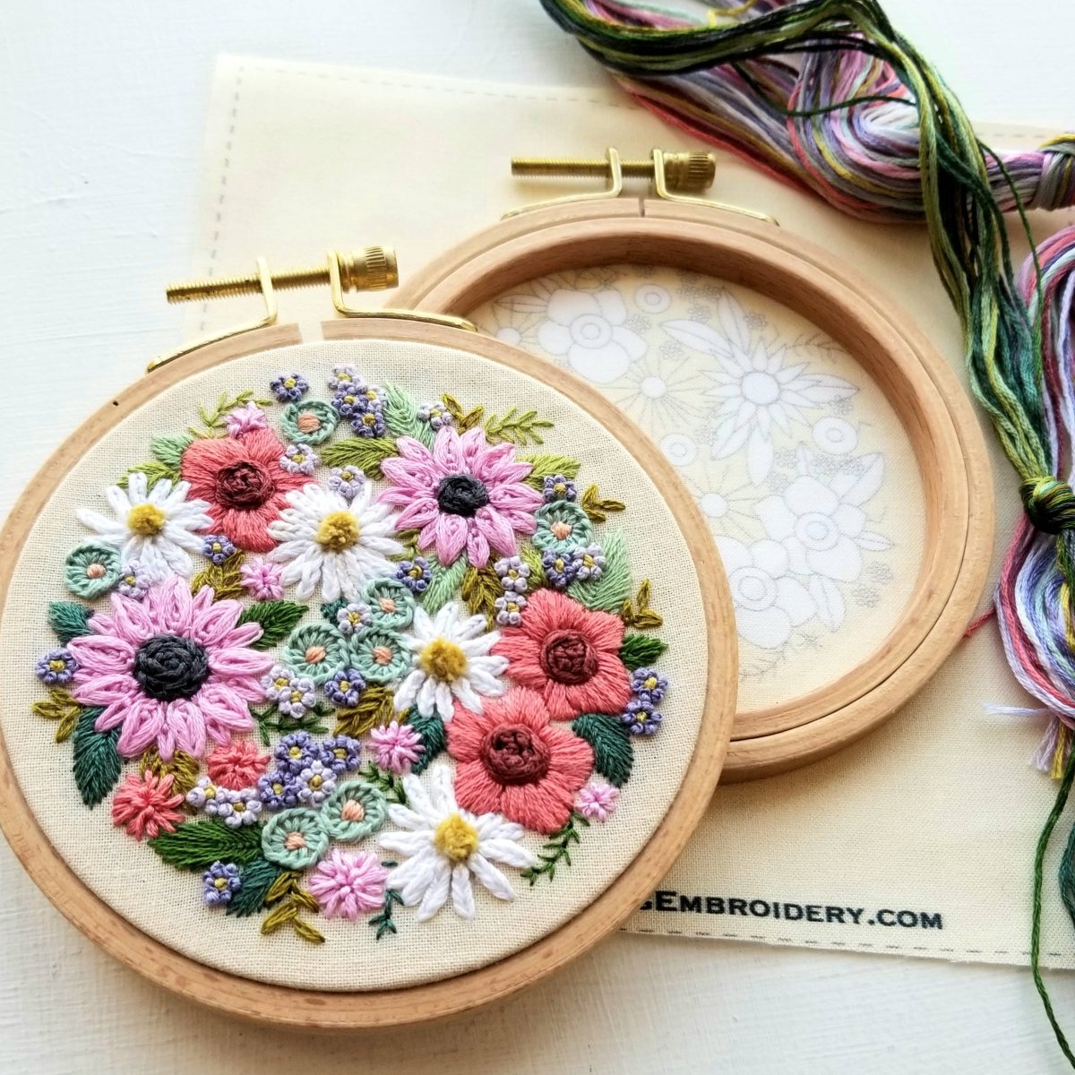 Jessica Long Embroidery - Wildflower Sampler Embroidery Craft Kit - The Merri Artist - merriartist.com
