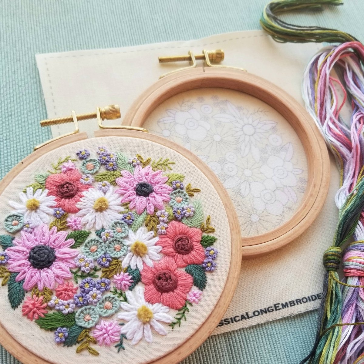 Jessica Long Embroidery - Wildflower Sampler Embroidery Craft Kit - The Merri Artist - merriartist.com