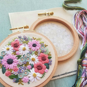Jessica Long Embroidery - Wildflower Sampler Embroidery Craft Kit - The Merri Artist - merriartist.com