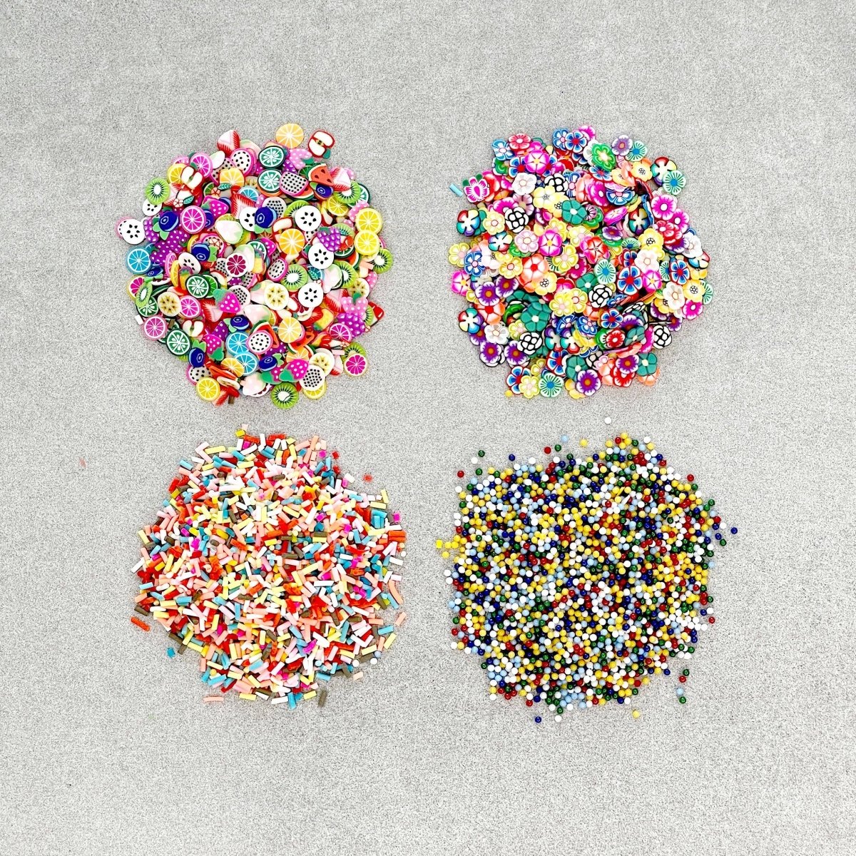 Jewelry Made by Me - Fruit, Flowers, and Sprinkels Polymer Clay Resin Craft Inclusions - The Merri Artist - merriartist.com