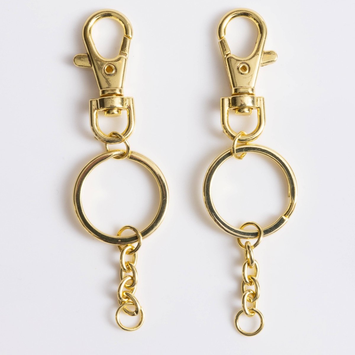 Jewelry Made by Me - Gold Classic Key Rings with Lobster Clasp 2pc Set - The Merri Artist - merriartist.com
