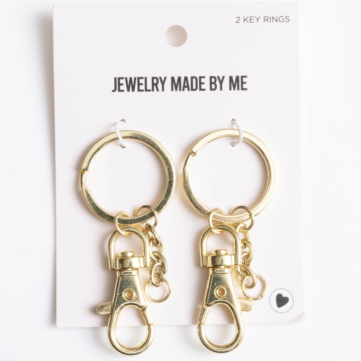 Jewelry Made by Me - Gold Classic Key Rings with Lobster Clasp 2pc Set - The Merri Artist - merriartist.com