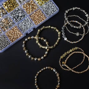 Jewelry Made by Me - Metallic Mix Gold Letters DIY Bead Box - The Merri Artist - merriartist.com