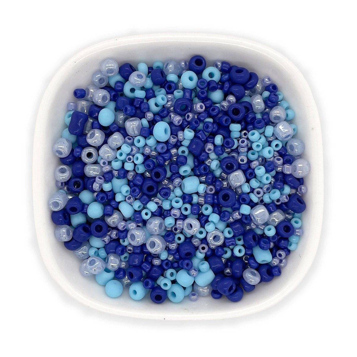 Jewelry Made by Me - Mixed Seed Bead Assortment, Blue 60gm - The Merri Artist - merriartist.com