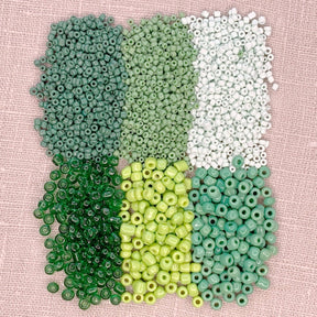 Jewelry Made by Me - Mixed Seed Bead Assortment, Green 60gm - The Merri Artist - merriartist.com