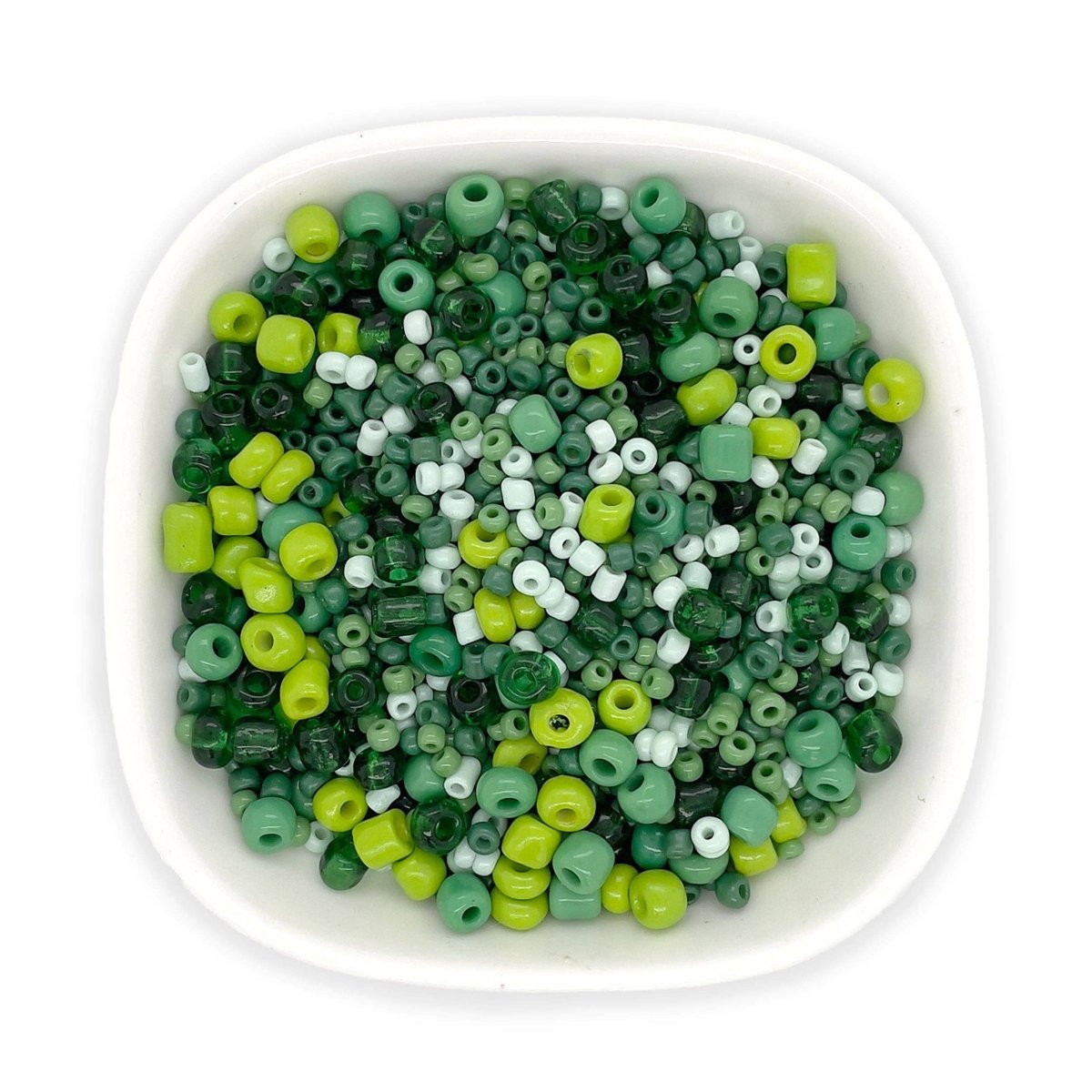 Jewelry Made by Me - Mixed Seed Bead Assortment, Green 60gm - The Merri Artist - merriartist.com