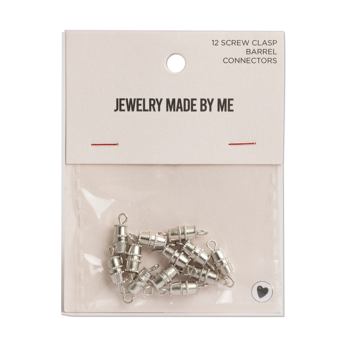 Jewelry Made By Me Screw Clasps - Silver Colored - Pack of 12 - The Merri Artist - merriartist.com