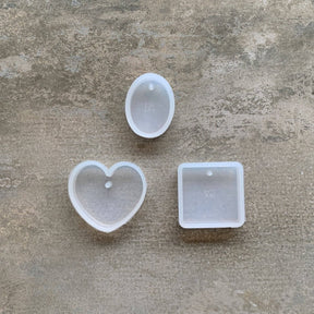 Jewelry Made by Me - Square, Oval, Heart 3pc Silicone Molds - The Merri Artist - merriartist.com