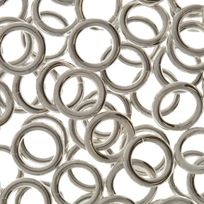 Jump Rings - 6 mm Round 18 Gauge Silver Plated - bag of 144 - The Merri Artist - merriartist.com