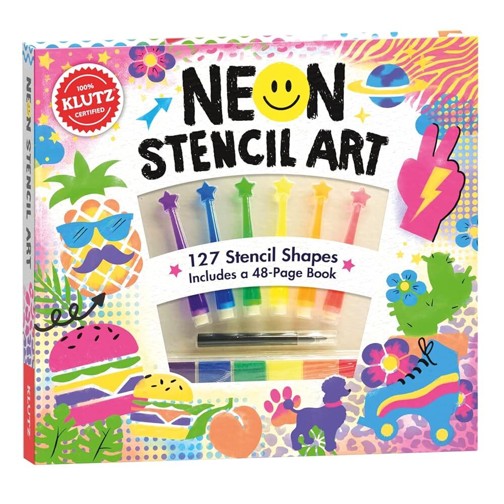 Klutz Neon Stencil Art - The Merri Artist - merriartist.com