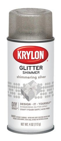 Krylon Glitter Shimmer Spray 4 oz - Shimmering Silver - The Merri Artist - merriartist.com
