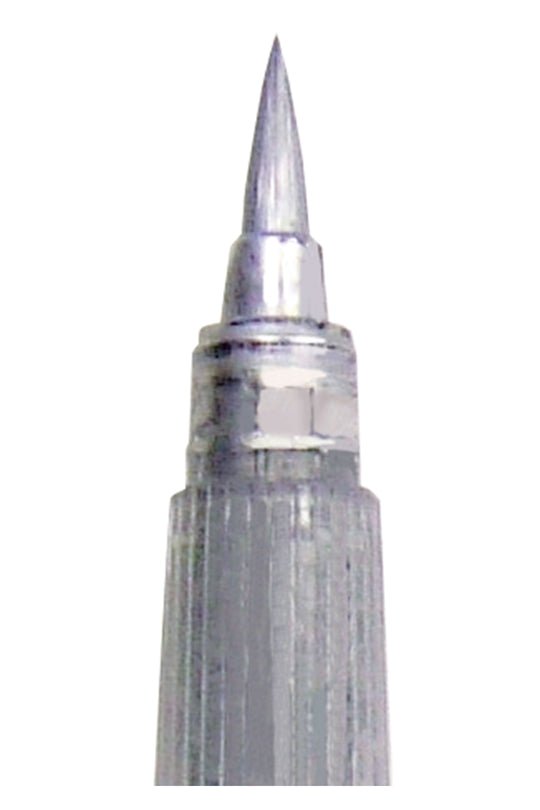Kuretake Brush Pen  61 Silver - The Merri Artist - merriartist.com