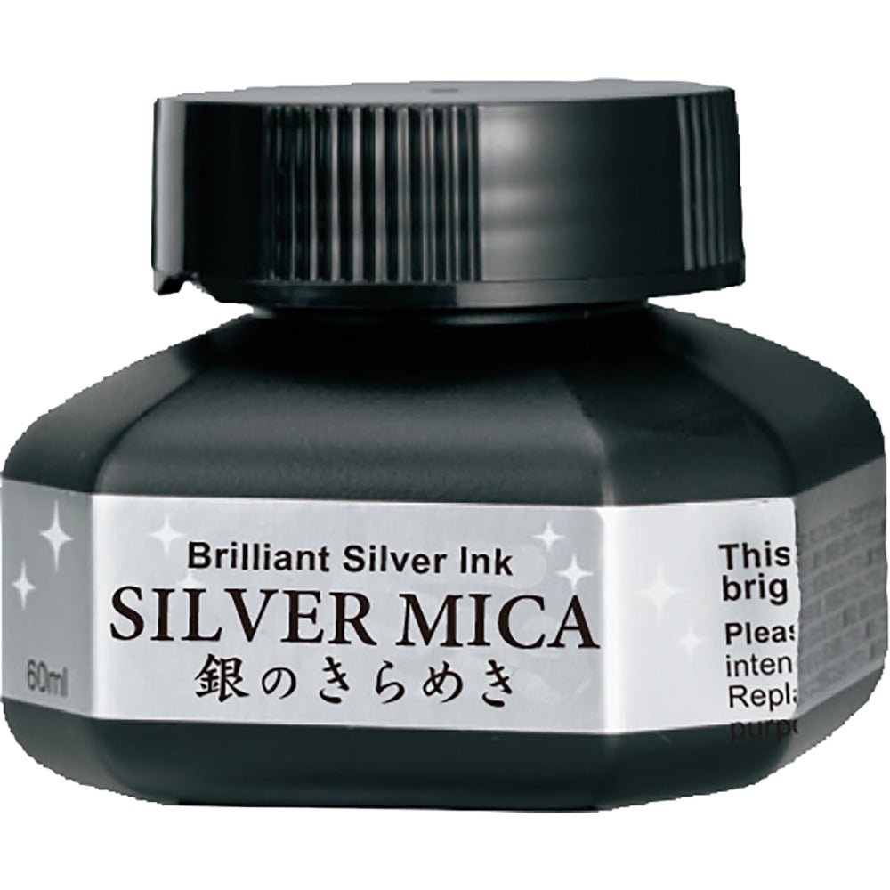 Kuretake Silver Mica Calligraphy Ink, 60ml - 2 fl. oz. - The Merri Artist - merriartist.com