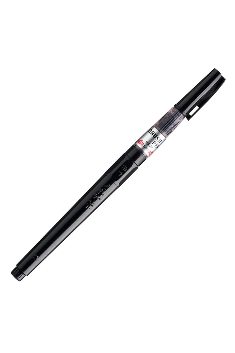 Kuretake ZIG Chuji Fude Cartoonist Brush Pen No. 22 - Black - The Merri Artist - merriartist.com