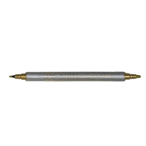 Kuretake ZIG Writer Metallic Marker Double - Ended Bullet 1.0 mm & 1.2mm tips - Gold - The Merri Artist - merriartist.com