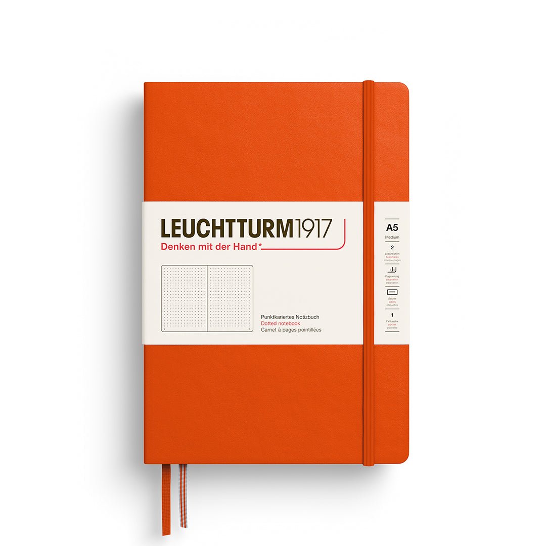 Leuchtturm1917 Hardcover Notebook - Pumkin - Medium 5.75 x 8.25 inch (A5) - 251 pages - dotted - The Merri Artist - merriartist.com