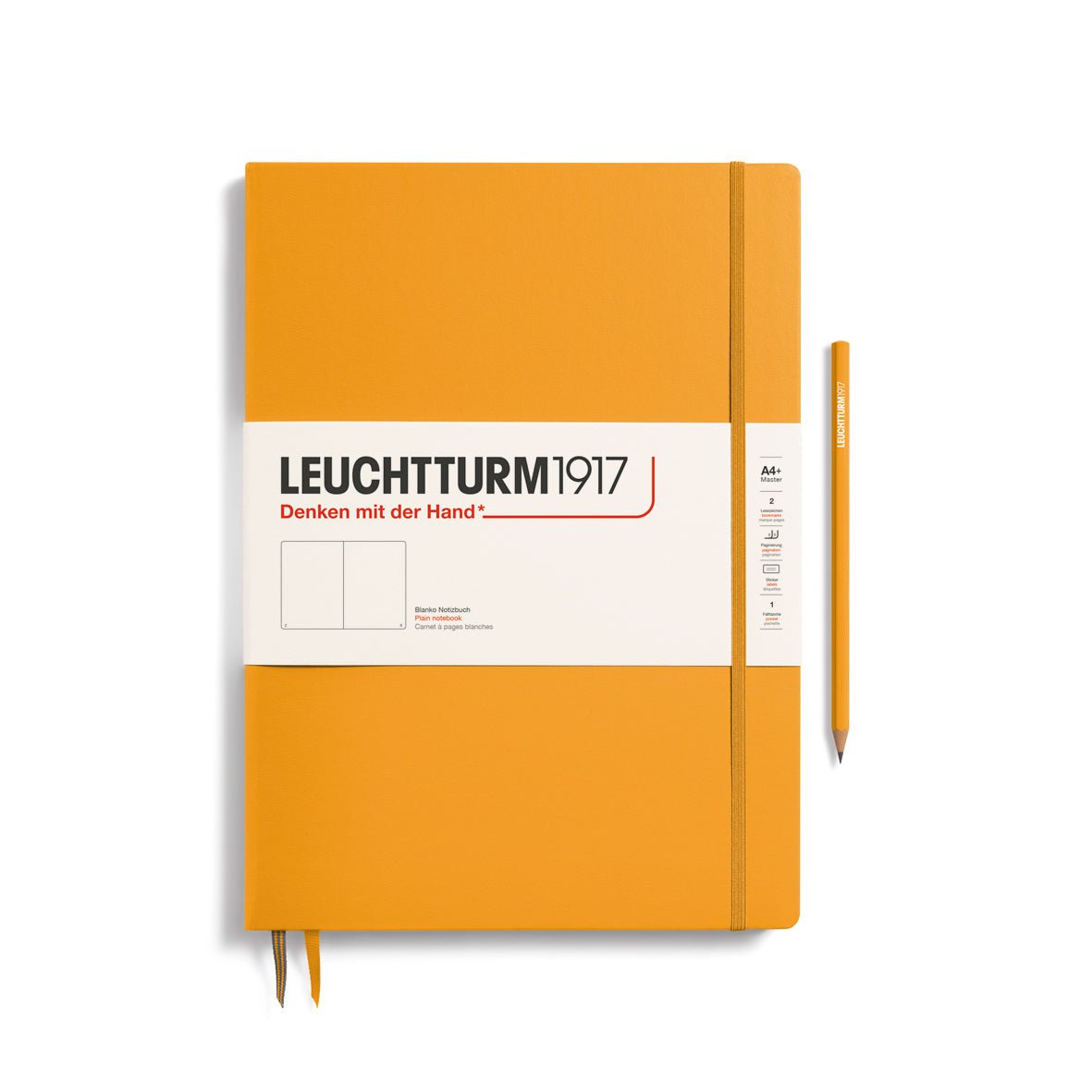Leuchtturm1917 Hardcover Notebook - Rising Sun - Master Slim 8.75 x 12.5 inch (A4+) - 123 pages - plain - The Merri Artist - merriartist.com