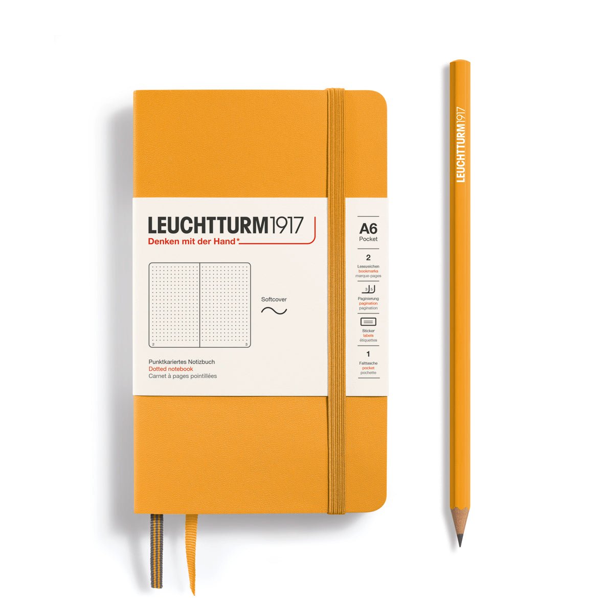Leuchtturm1917 Hardcover Notebook - Rising Sun - Pocket 3.5 x 6 in (A6) - 187 pages - dotted - The Merri Artist - merriartist.com