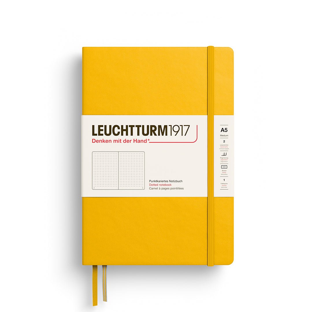 Leuchtturm1917 Hardcover Notebook - Sunflower - Medium 5.75 x 8.25 inch (A5) - 251 pages - dotted - The Merri Artist - merriartist.com
