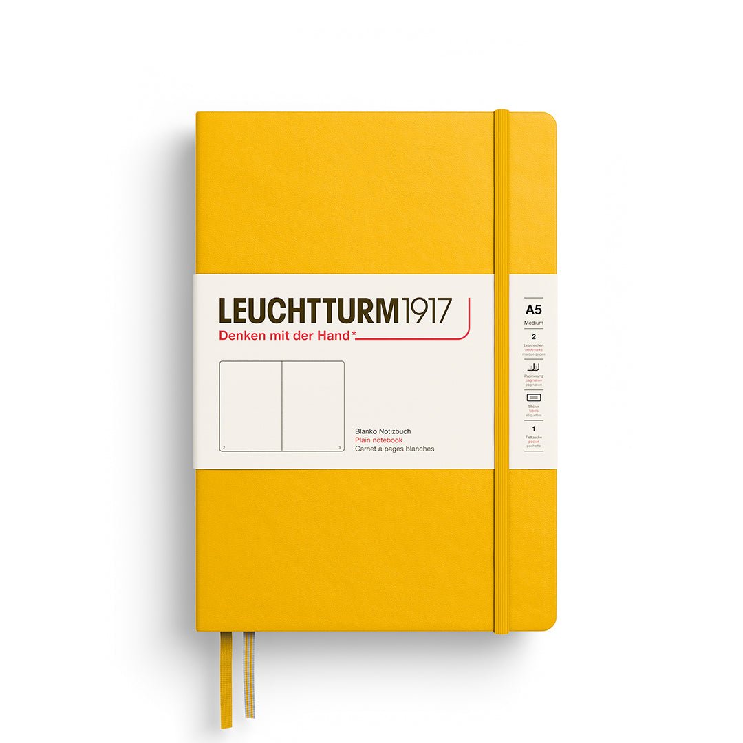 Leuchtturm1917 Hardcover Notebook - Sunflower - Medium 5.75 x 8.25 inch (A5) - 251 pages - plain - The Merri Artist - merriartist.com