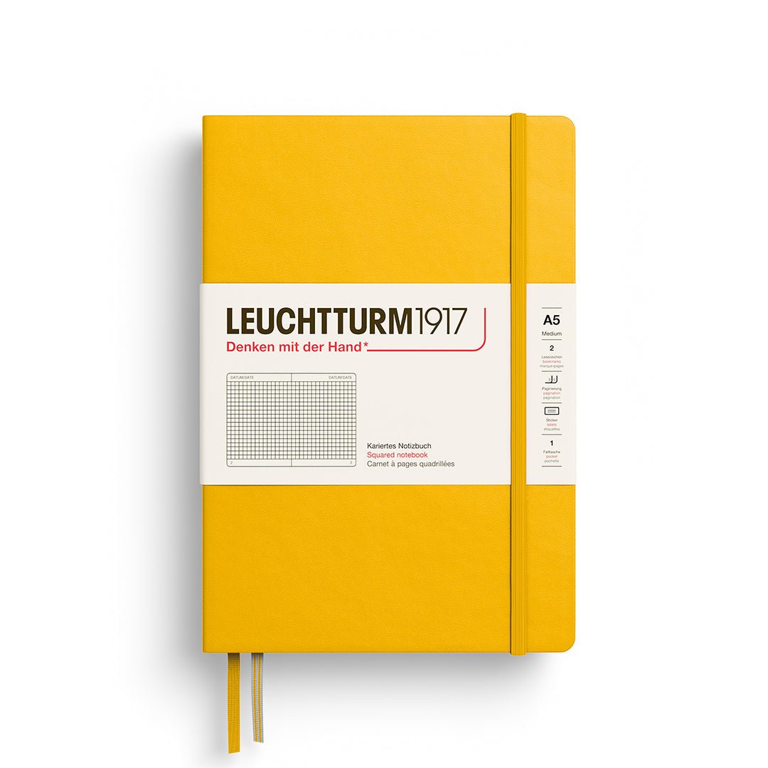 Leuchtturm1917 Hardcover Notebook - Sunflower - Medium 5.75 x 8.25 inch (A5) - 251 pages - squared - The Merri Artist - merriartist.com
